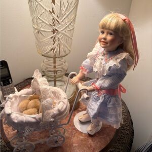 Rebecca and her carriage & baby bear